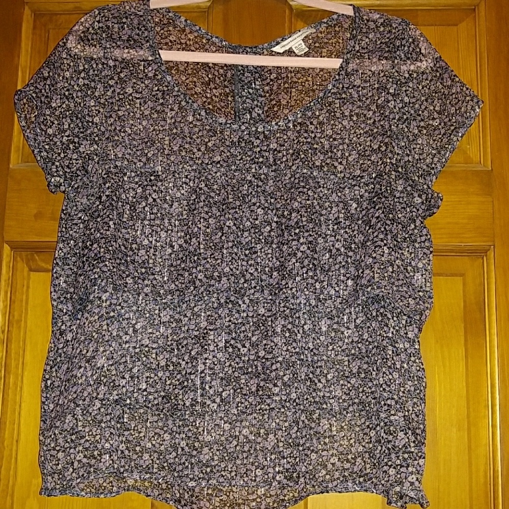 AEO Layered sheer blouse